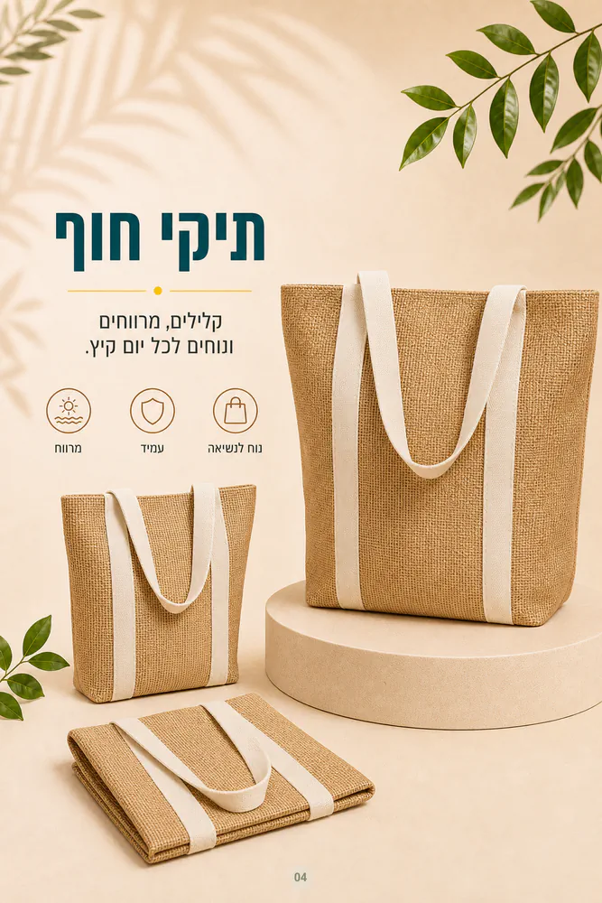 עמוד קטגוריה תיקי חוף