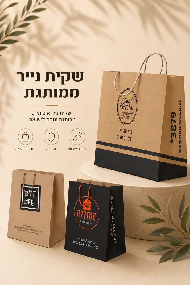 עמוד קטגוריה שקיות נייר ממותגות